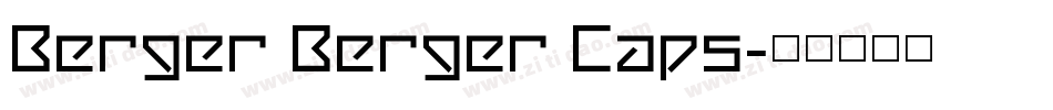 Berger Berger Caps字体转换